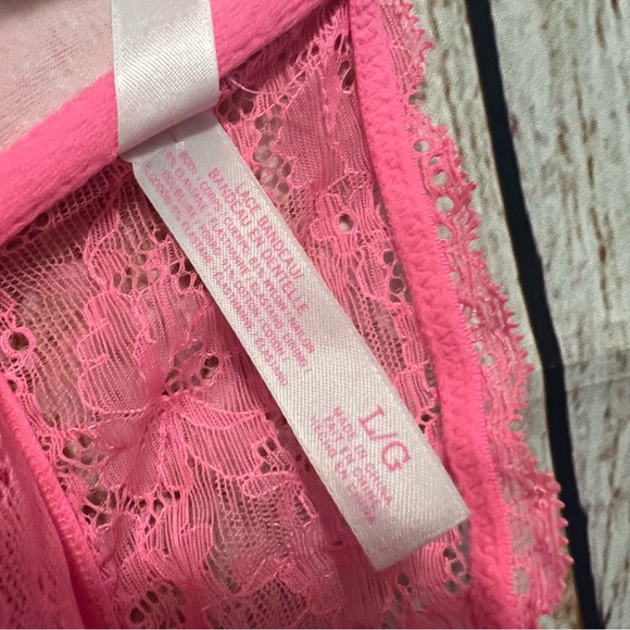 PINK Victorias Secret lace bandeau size Large - Picture 7 of 9